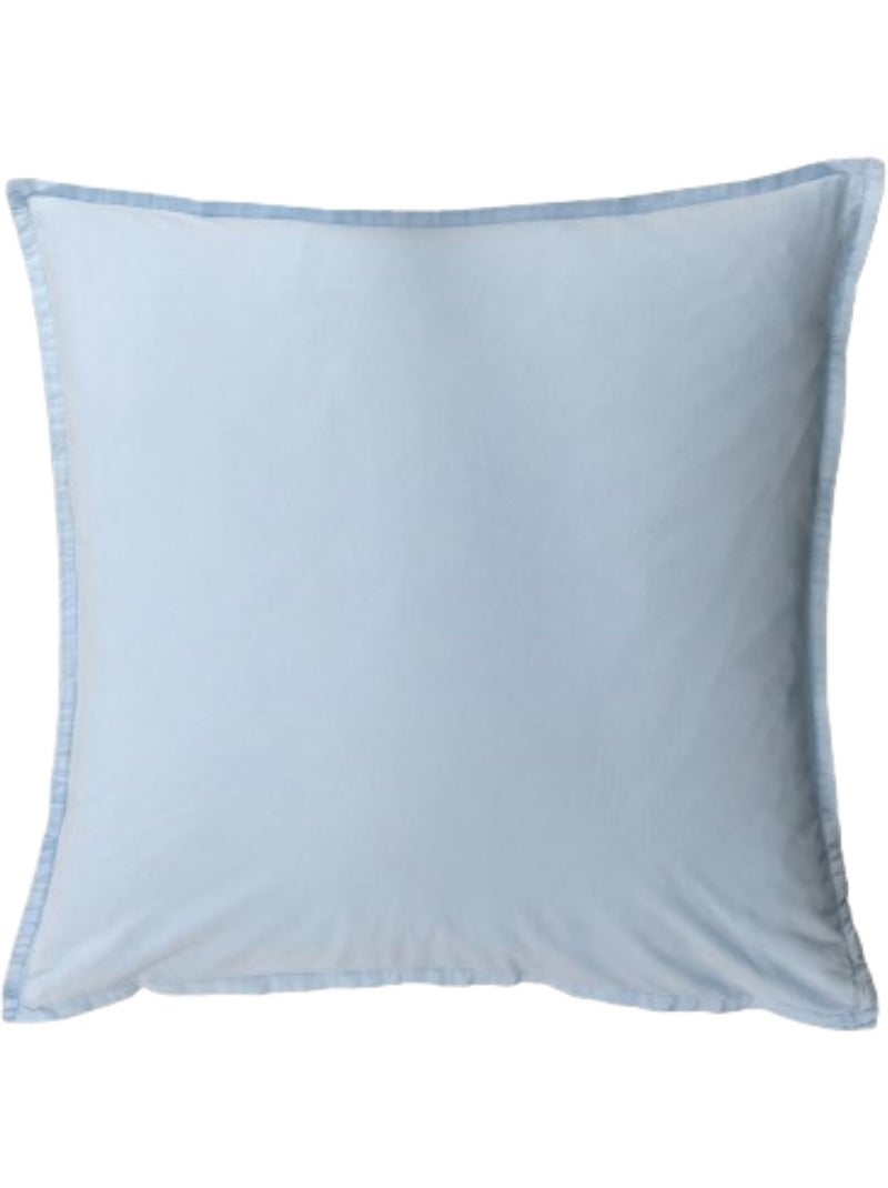 Taie d'oreiller coton lavé Bleu ciel - Kiabi