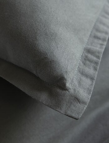 Taie d'oreiller coton lavé