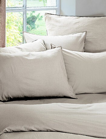 Taie d'oreiller coton lavé PALACE