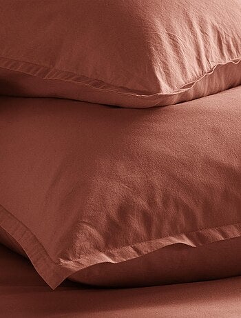 Taie d'oreiller coton lavé