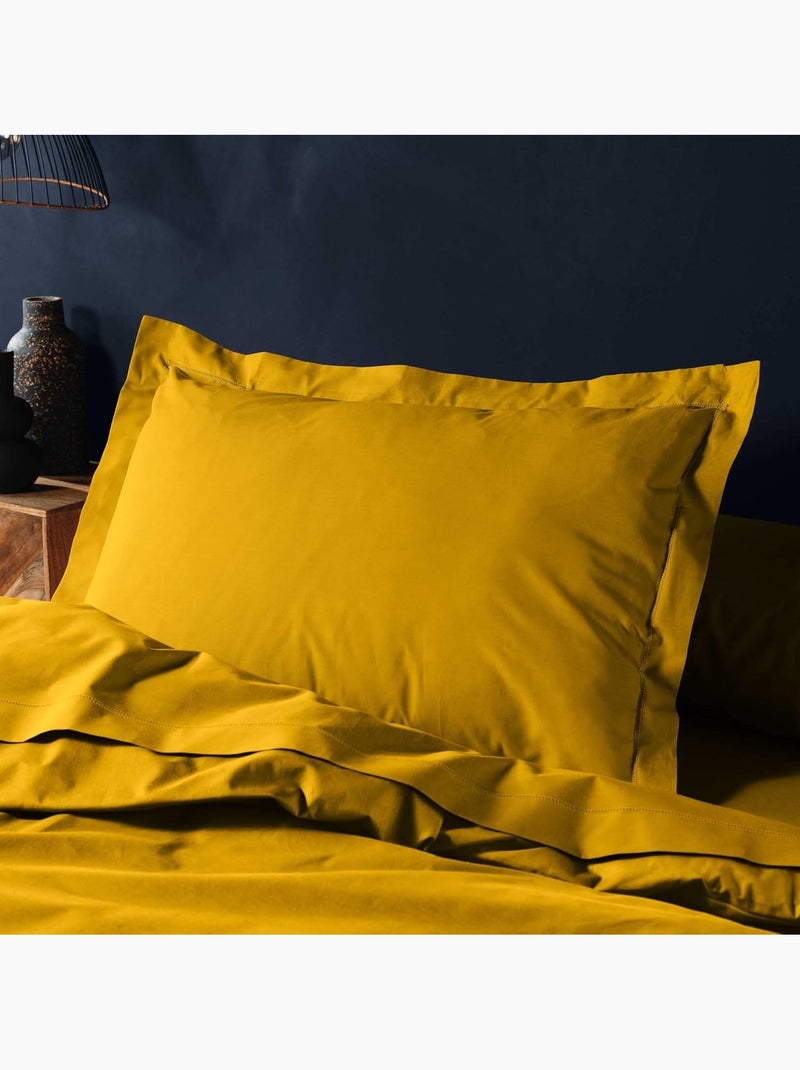 Taie d'oreiller Coton LINA Douceur d'Intérieur Jaune - Kiabi