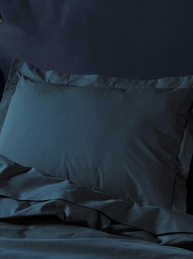 Taie d'oreiller Coton LINA PROMO LINGE Bleu - Kiabi