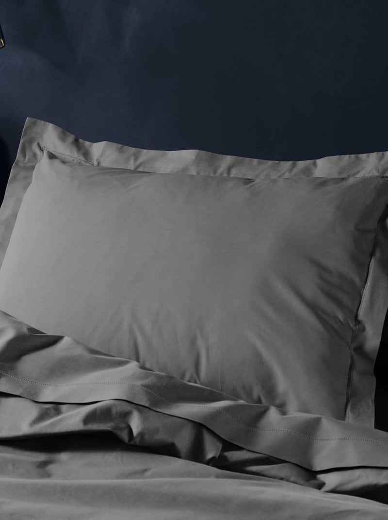 Taie d'oreiller Coton LINA PROMO LINGE gris anthracite - Kiabi