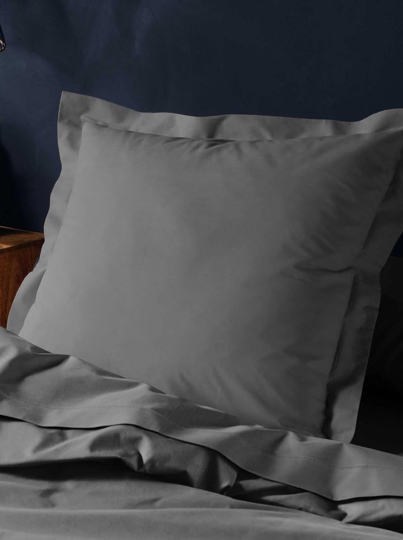 Taie d'oreiller Coton LINA PROMO LINGE gris anthracite - Kiabi