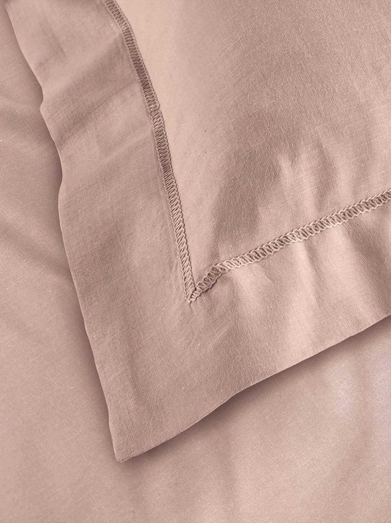 Taie d'oreiller Coton LINA PROMO LINGE Rose - Kiabi