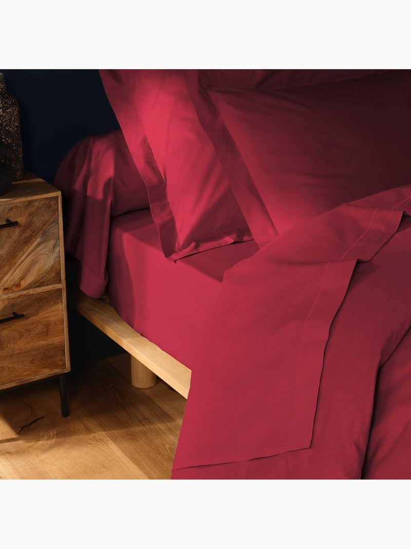 Taie d'oreiller Coton LINA PROMO LINGE Rouge - Kiabi