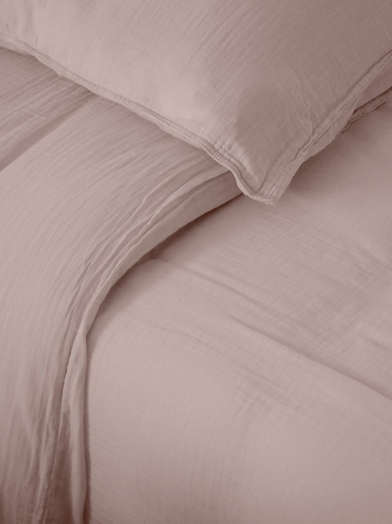 Taie d'oreiller coton MILOS Rose - Kiabi