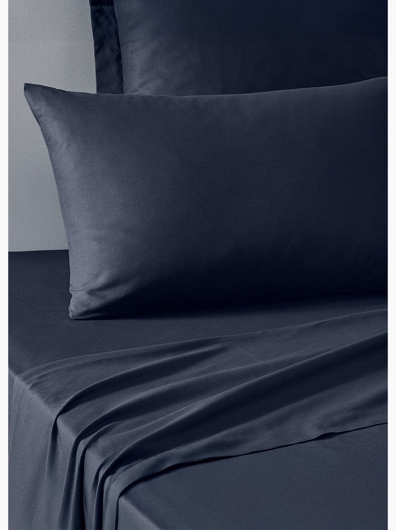 Taie d'oreiller coton unie - Afibel Bleu marine - Kiabi