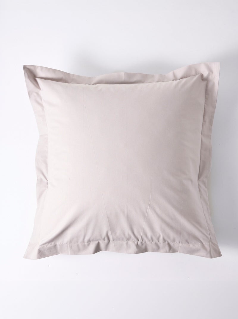 Taie d'oreiller coton unie Beige sable - Kiabi