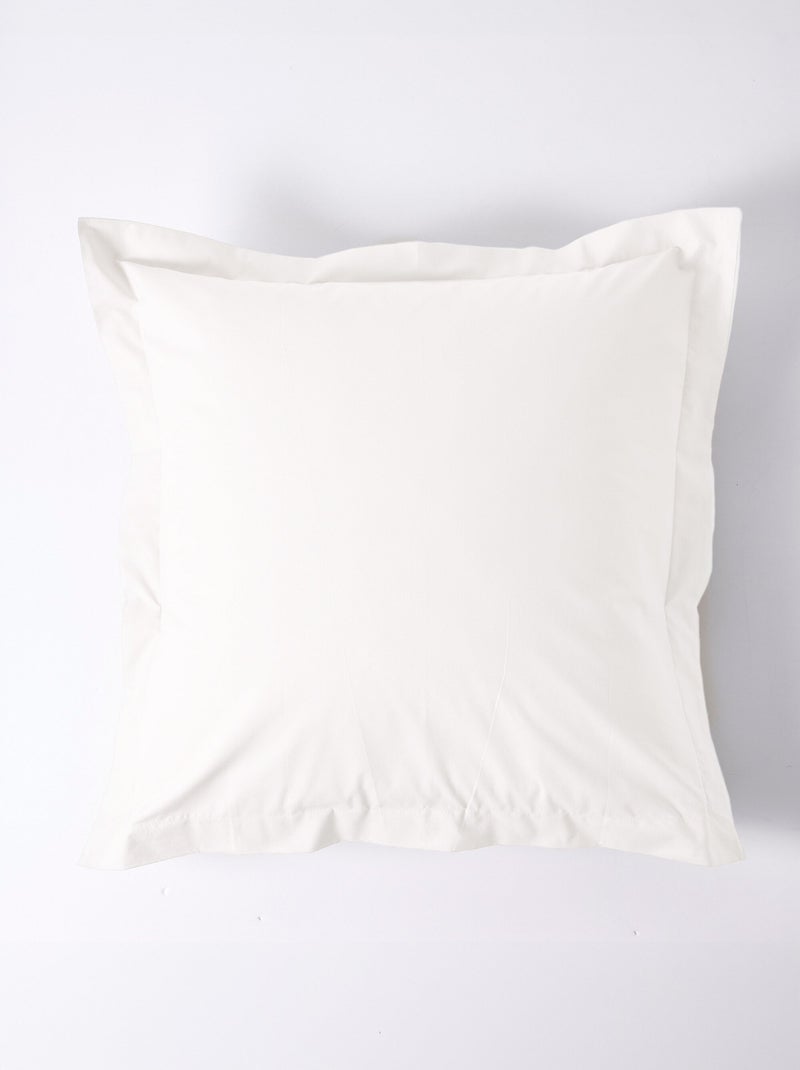 Taie d'oreiller coton unie Blanc - Kiabi