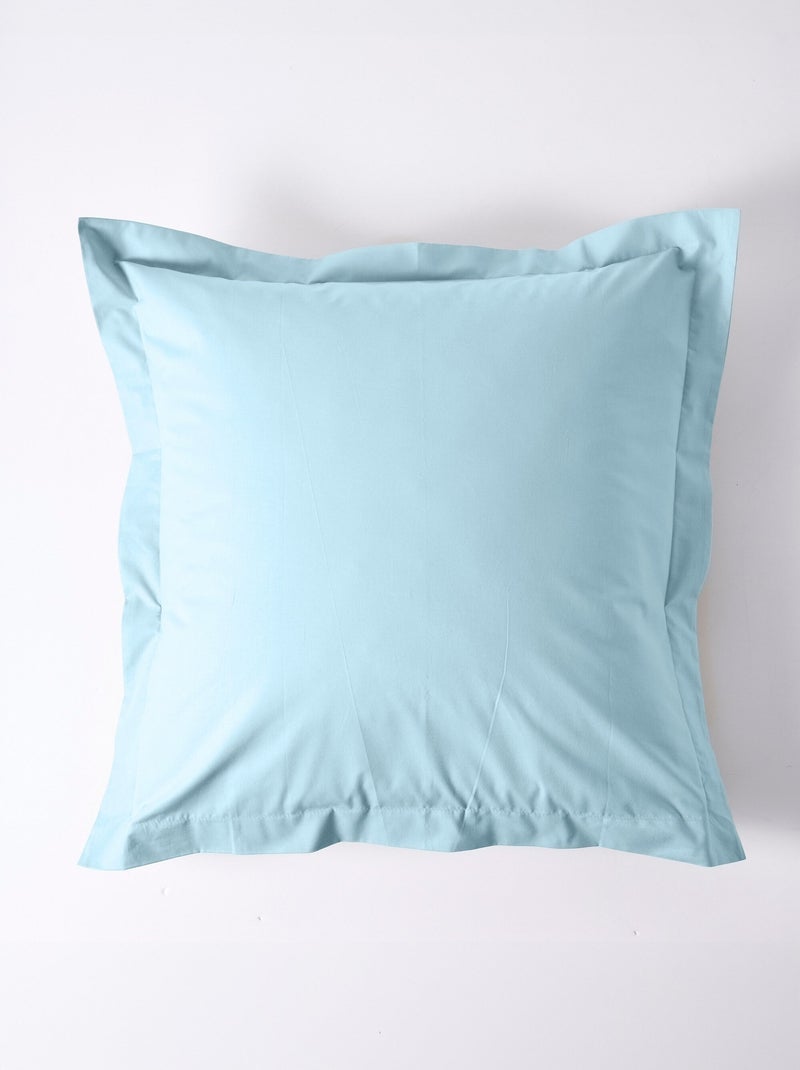 Taie d'oreiller coton unie Bleu - Kiabi