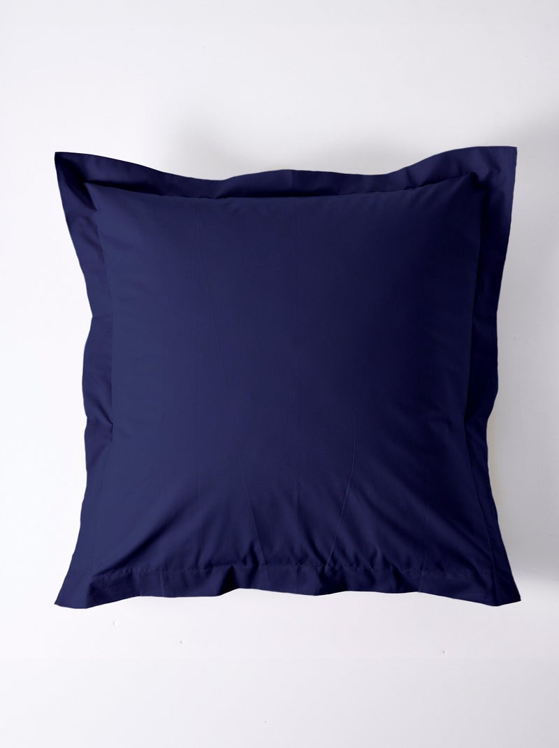 Taie d'oreiller coton unie Bleu foncé - Kiabi