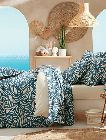 Taie d’oreiller coton végétal géométrique