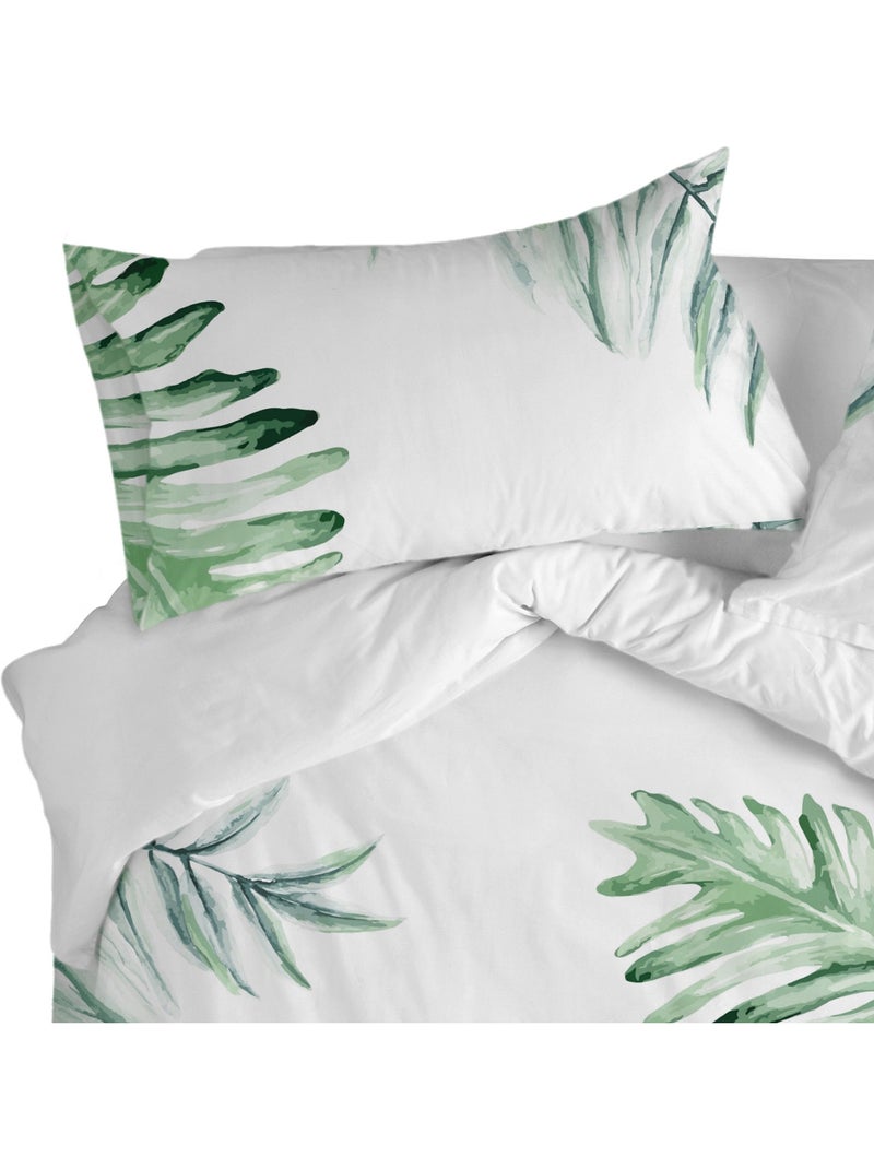 Taie d'oreiller Delicate "Happyfriday" Blanc Vert - Kiabi