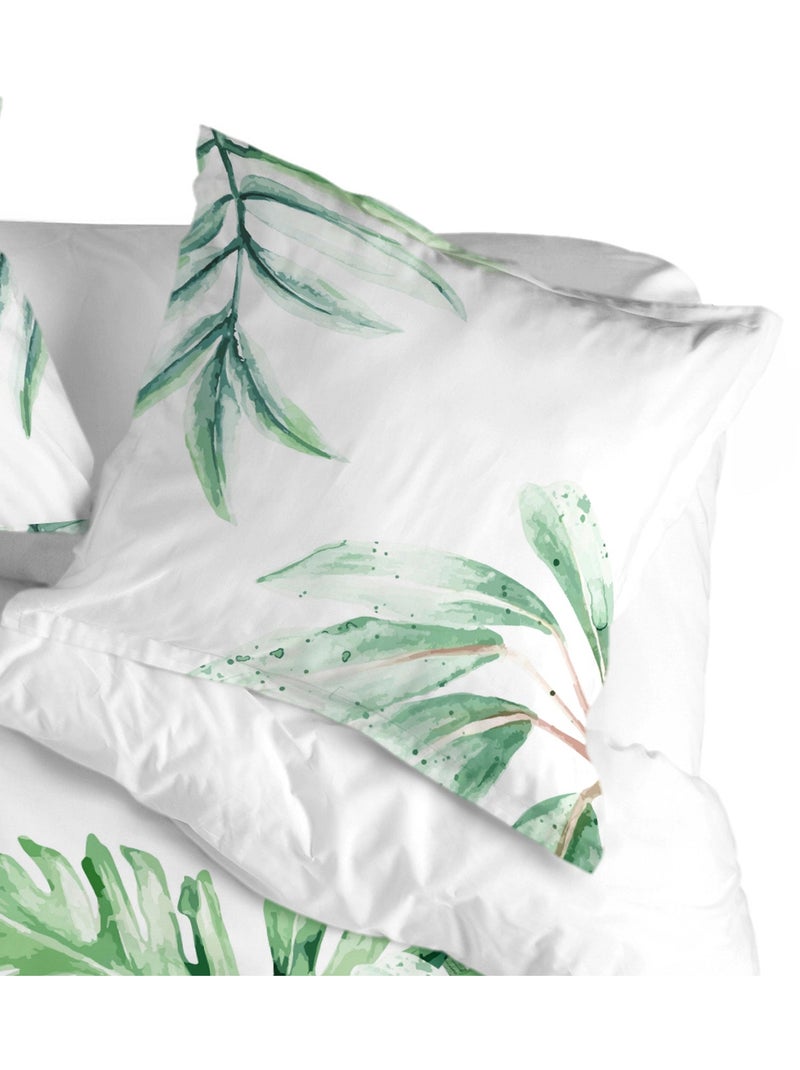 Taie d'oreiller Delicate "Happyfriday" Blanc Vert - Kiabi