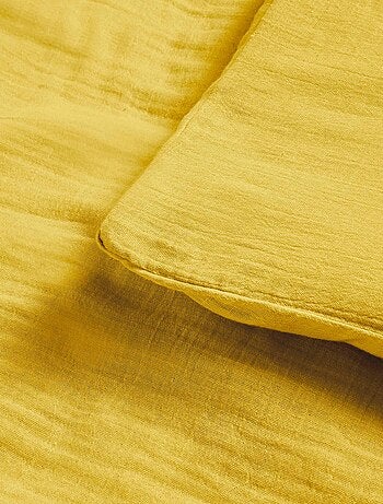 Taie d'oreiller double gaze de coton - 'Le Lit de Mon Bébé'