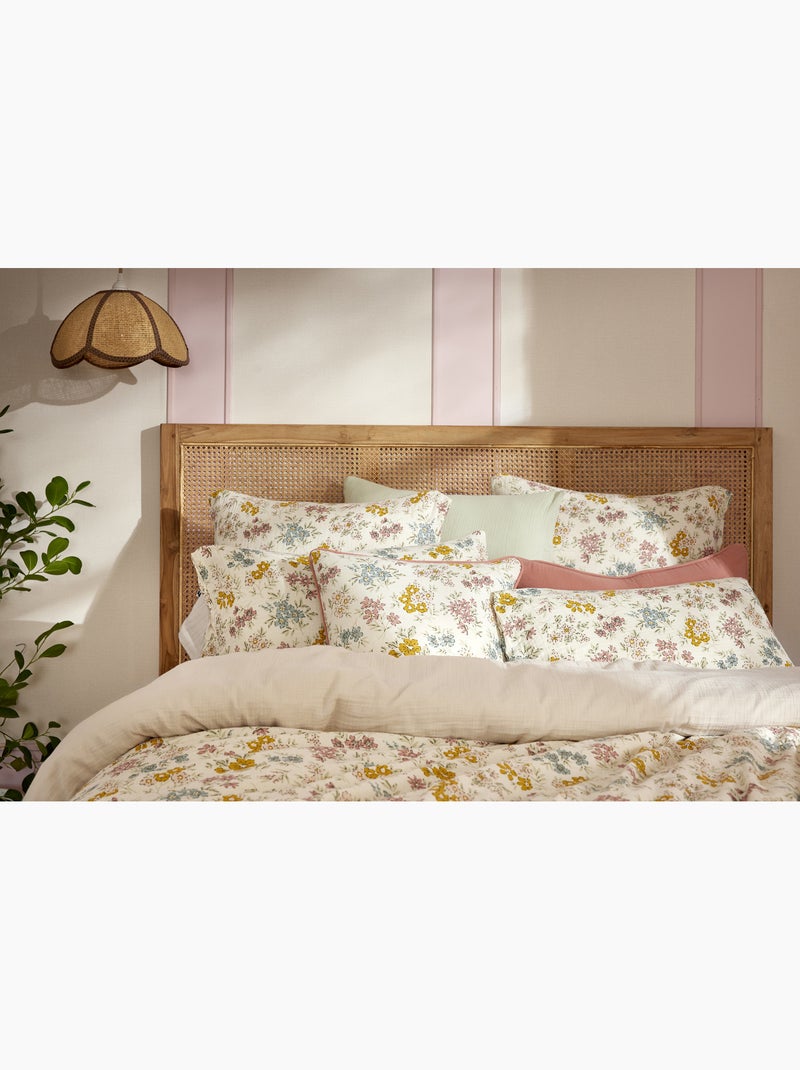 Taie d'Oreiller Double Gaze de Coton 125 g/m² Beige - Kiabi