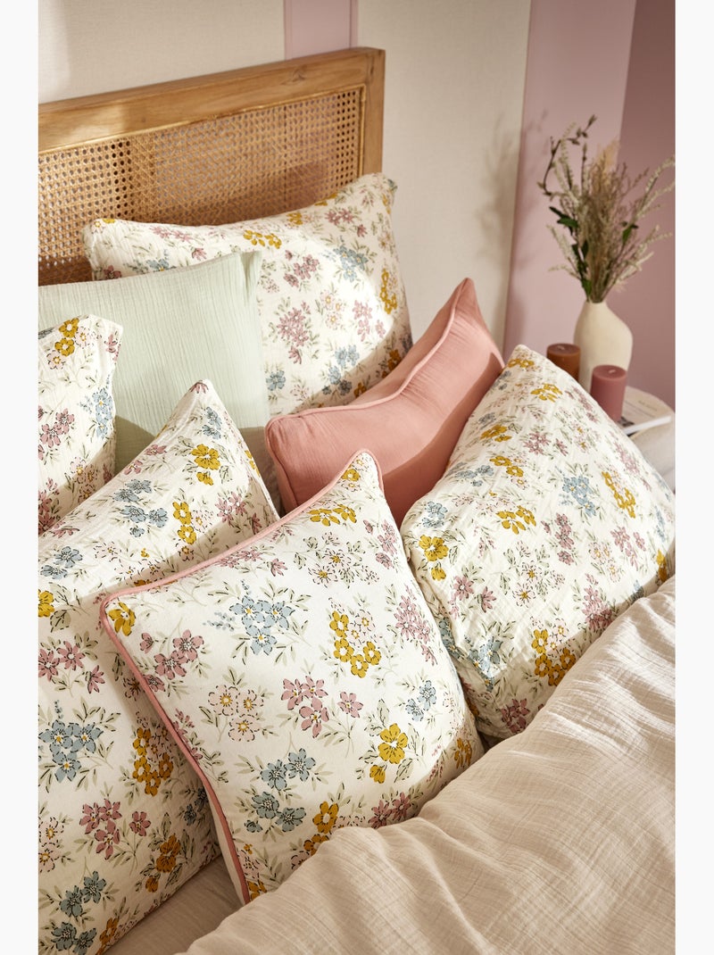 Taie d'oreiller double gaze de coton 125 g/m² Beige Pampa - Kiabi