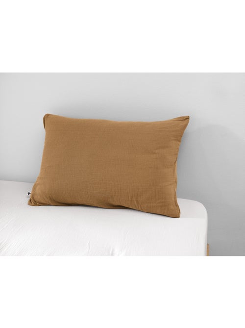 Taie d’Oreiller – Double Gaze de Coton – Gaïa Minuit - Kiabi