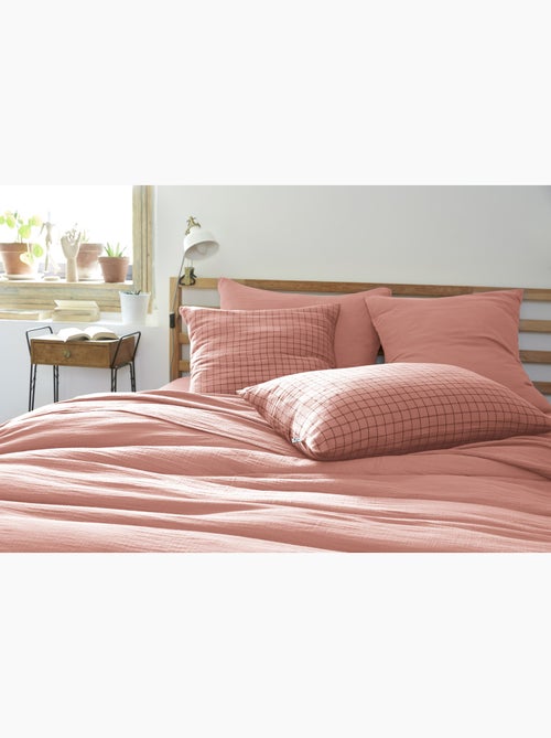 Taie d'oreiller double gaze de coton Gaia Mixe - Kiabi