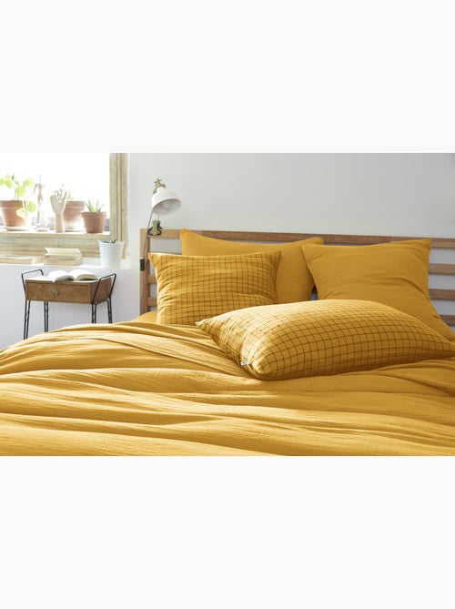 Taie d'oreiller double gaze de coton Gaia Mixe - Kiabi