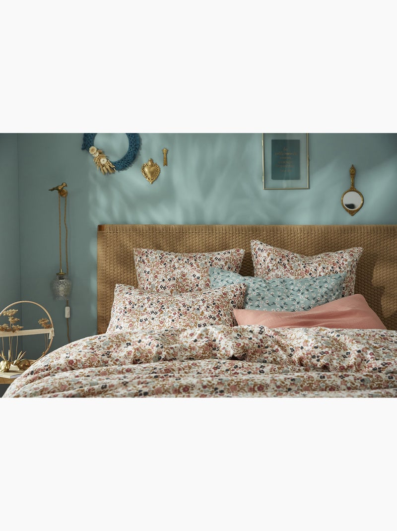 Taie d’oreiller – double gaze de coton imprimée capucine Beige Pampa - Kiabi