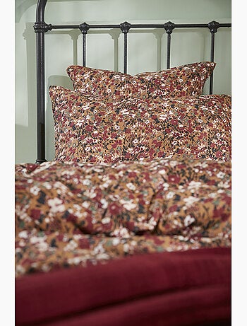 Taie d’oreiller – Double Gaze de Coton Imprimée CAPUCINE Pampa