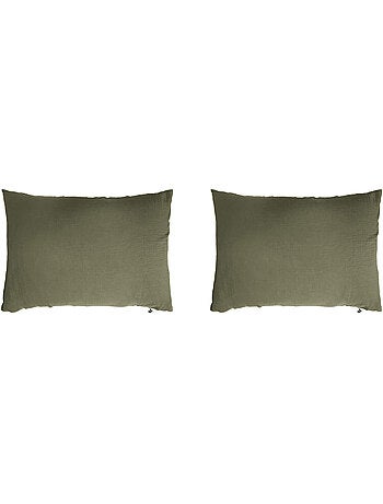 Taie d'oreiller double gaze (lot de 2)