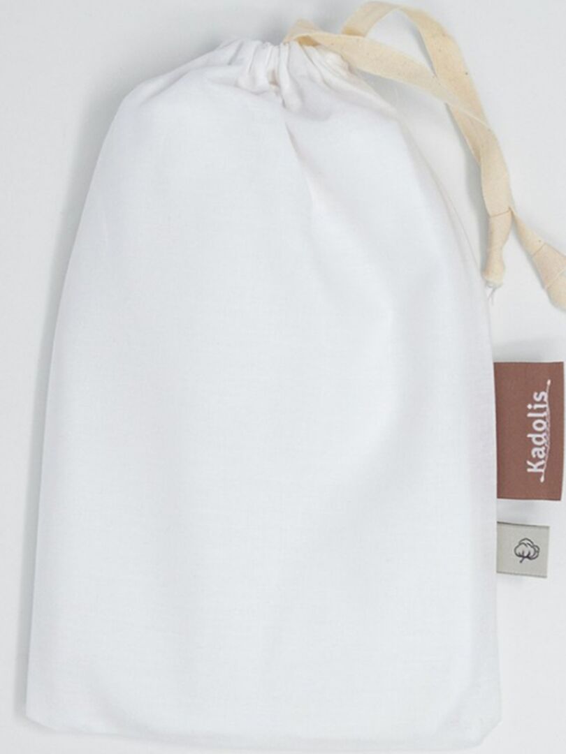 Taie d'oreiller en coton bio blanche (40 x 60 cm) Blanc - Kiabi