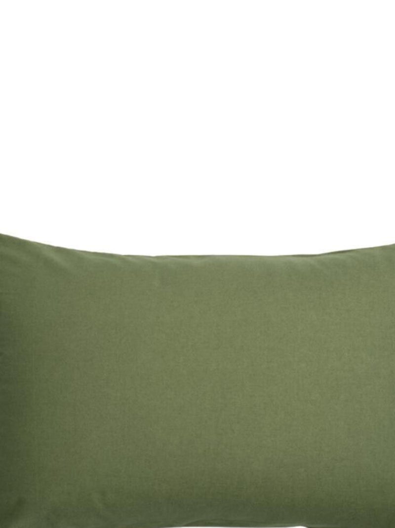 Taie d'oreiller en coton bio kaki (40 x 60 cm) Vert - Kiabi