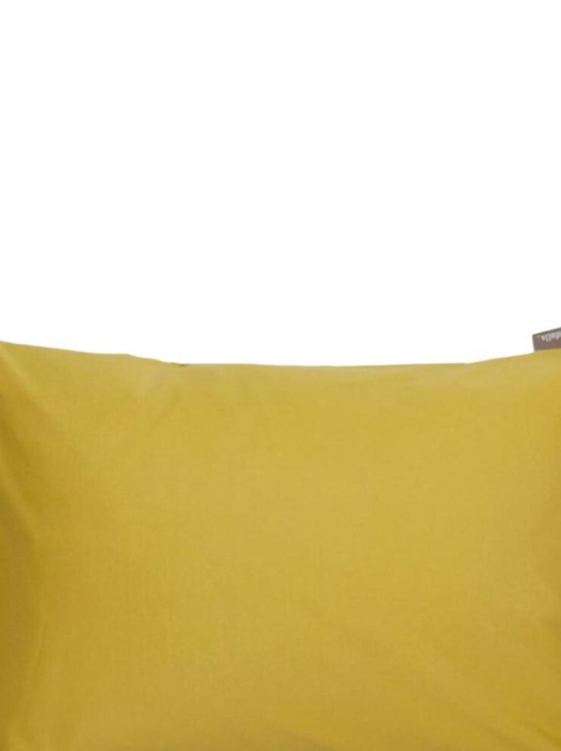 Taie d'oreiller en coton bio miel (40 x 60 cm) Jaune - Kiabi
