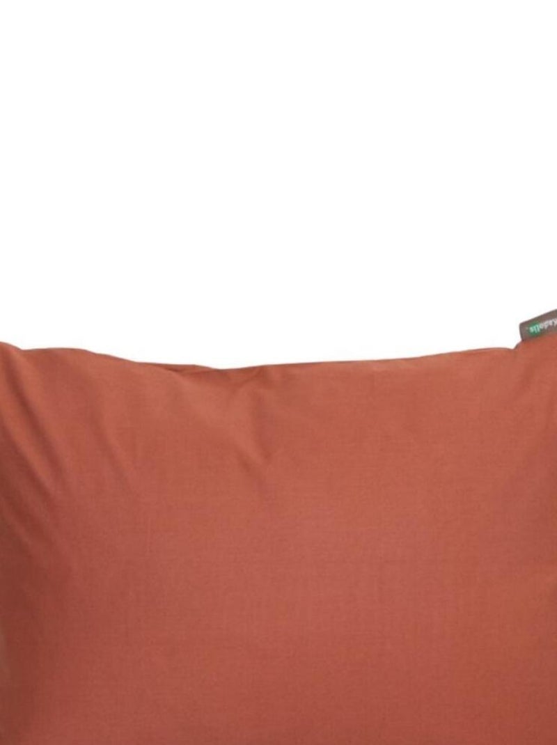 Taie d'oreiller en coton bio terracotta (40 x 60 cm) Marron - Kiabi