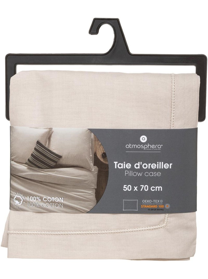Taie d'oreiller en coton CARINA Lin - Kiabi