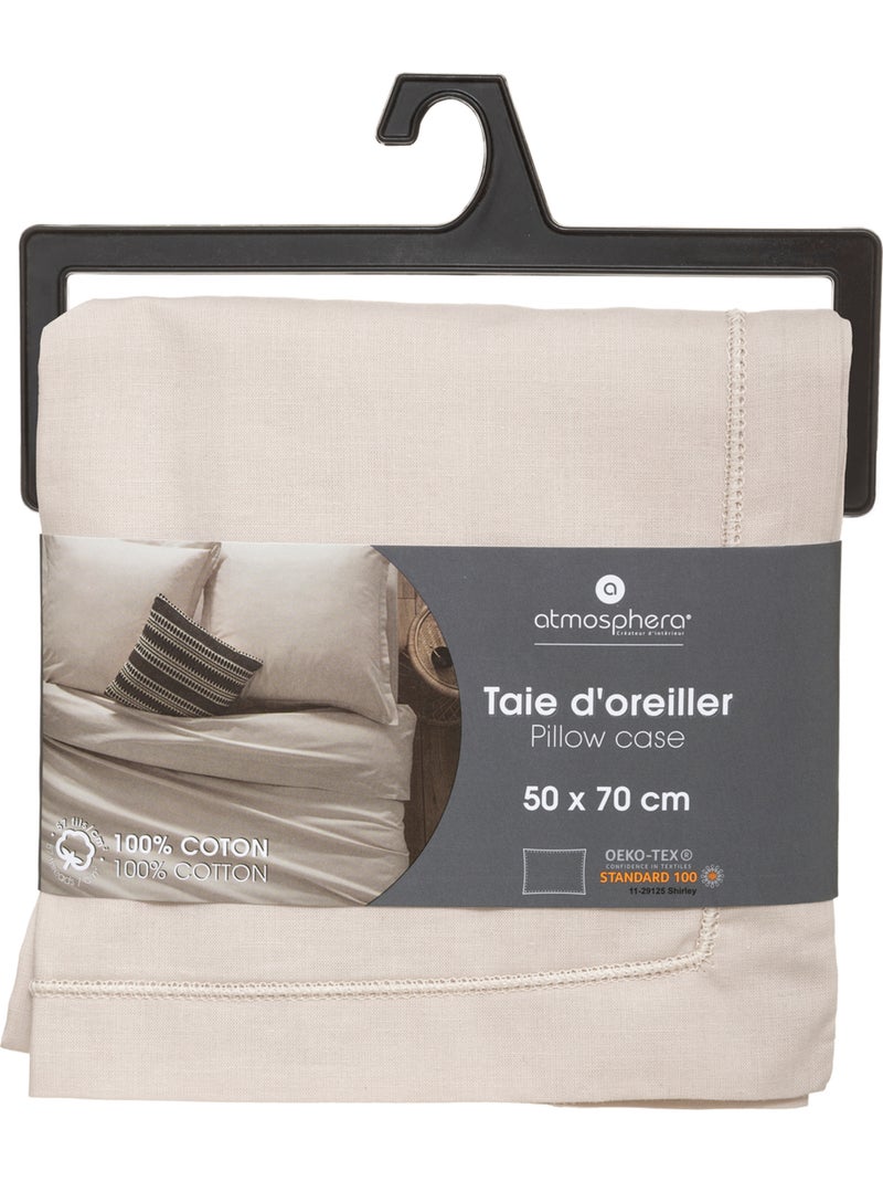 Taie d'oreiller en coton CARINA Lin - Kiabi