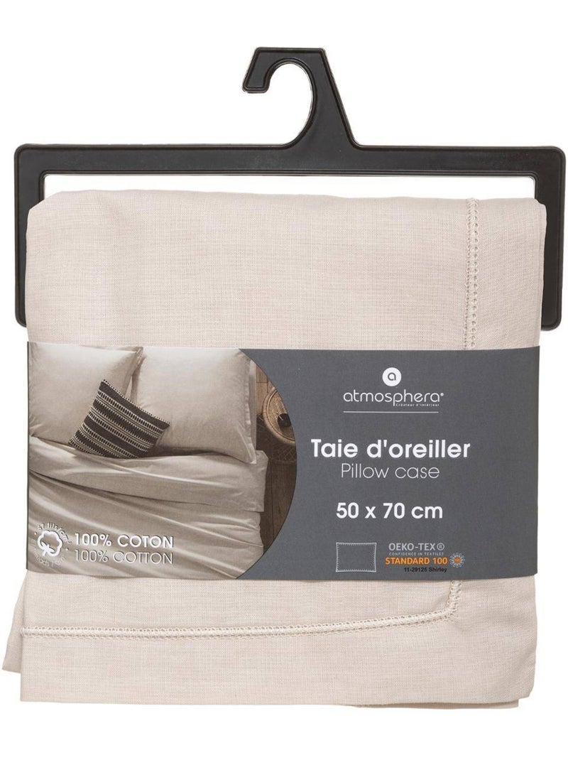 Taie d'oreiller en coton CARINA Lin - Kiabi