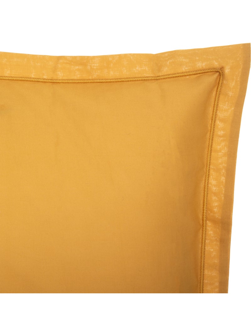 Taie d'oreiller en coton CARINA Ocre - Kiabi