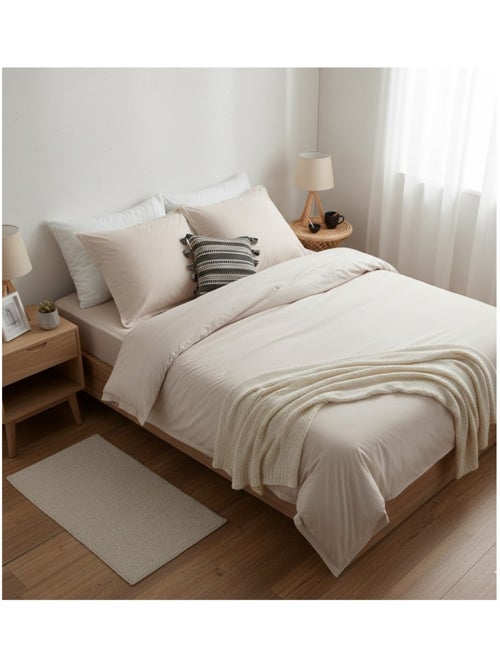 Taie d'oreiller en coton Contemporain uni - Kiabi