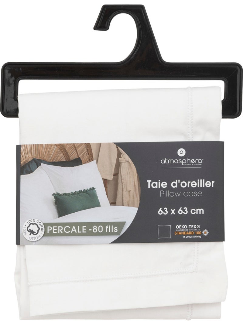 Taie d'oreiller en coton LANDIHA Blanc - Kiabi
