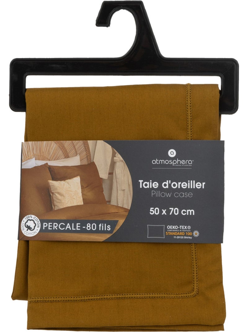 Taie d'oreiller en coton LANDIHA Bronze - Kiabi