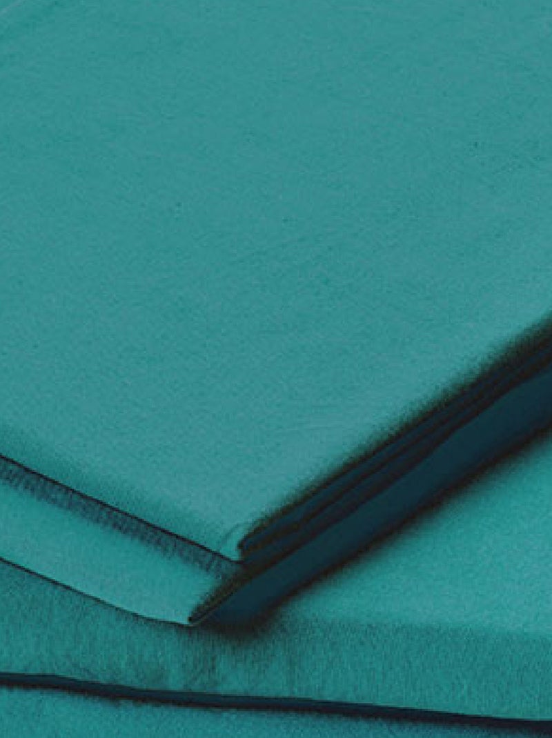 Taie d'oreiller en coton lavé Bleu paon - Kiabi