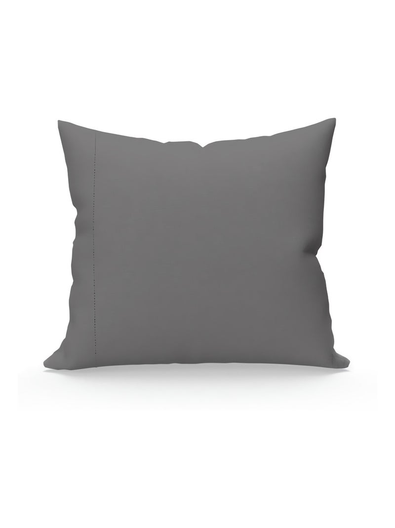Taie d'oreiller en coton percale CAMILLE, par Songe de Camille Gris - Kiabi