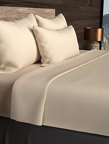 Taie d'oreiller en coton uni 57 Fils SOLEIL D'OCRE, par Soleil d'ocre