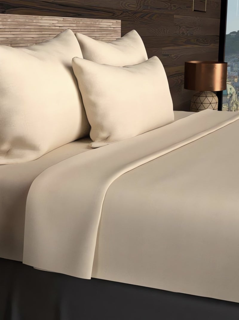 Taie d'oreiller en coton uni 57 Fils SOLEIL D'OCRE, par Soleil d'ocre Ecru - Kiabi