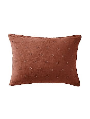 Taie d'oreiller en double Gaze de coton à fleurs