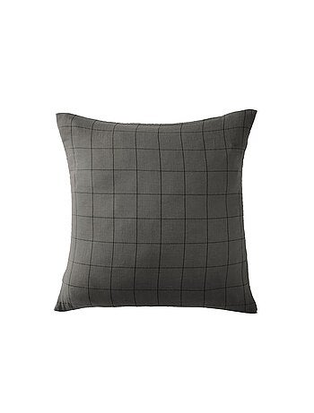 Taie d'oreiller en double Gaze de coton à grands carreaux