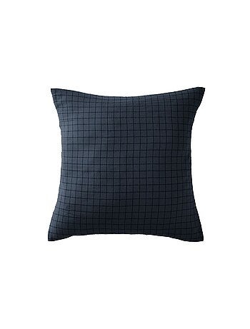 Taie d'oreiller en double Gaze de coton à petits carreaux