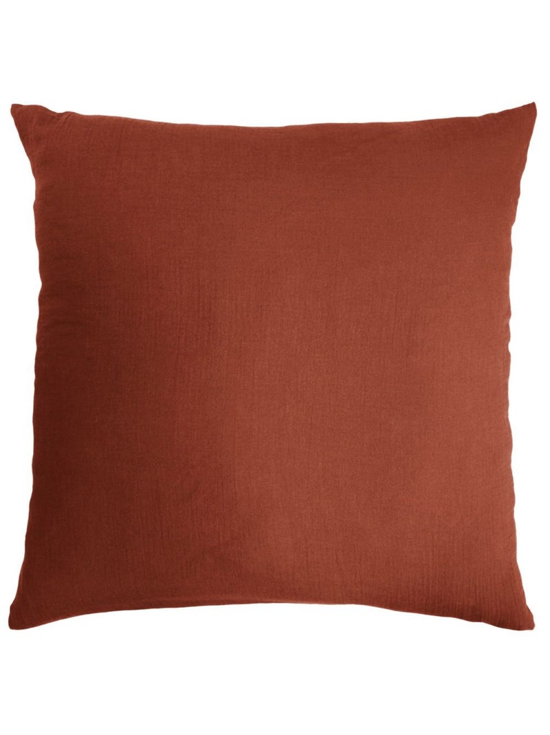 Taie d'oreiller en double Gaze de coton Orange - Kiabi