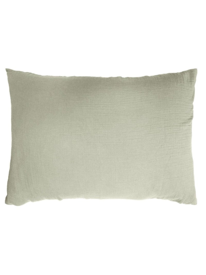 Taie d'oreiller en double Gaze de coton Vert clair - Kiabi