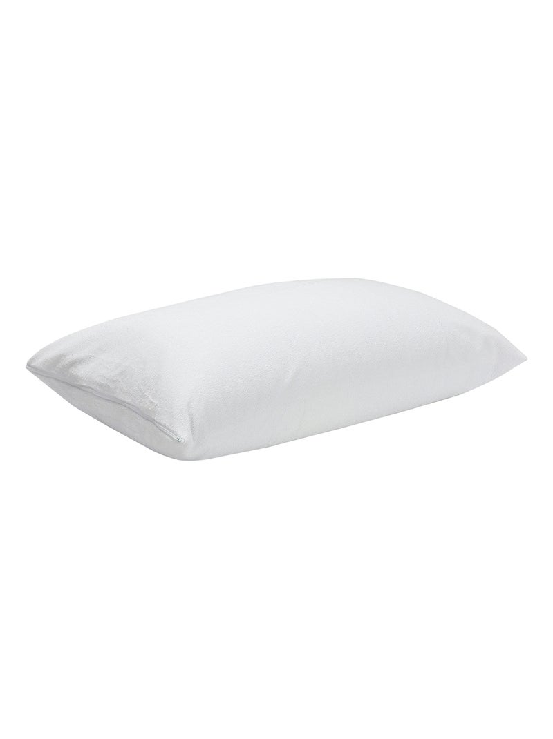 Taie d'oreiller en éponge imperméable et antiallergique Blanc - Kiabi