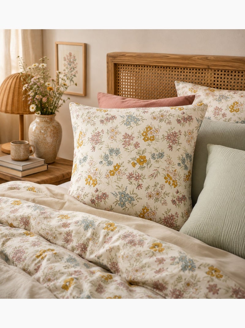 Taie d'oreiller en gaze de coton adele Beige - Kiabi